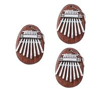 ibasenice 3pcs Practical Tone Wooden Kalimba Thumb Piano Miniature Finger Musical Instrument for Adults and Beginners Ergonomic Design Durable Manganese Portable Wooden Body