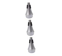 ibasenice 3pcs Professional Lightweight Trumpet Cup Mute Silver Practice Accessory for Jazz Musicians Reduces Noise Fits All Trumpets