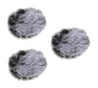 ibasenice 3pcs Professional Microphone Windscreen Furry Cover for Mic Windproof Cover