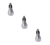 ibasenice 3pcs Professional Trumpet Cup Mute Lightweight Silencer for Jazz Musicians for Quiet Practice Fits All Trumpets Silver Finish for Nighttime Playing