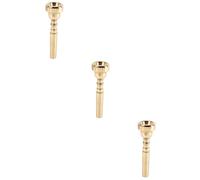 ibasenice 3pcs Professional Trumpet Plated Metal Shape Mouthpiece Easy to Blow Smooth Tone for Trumpet Players