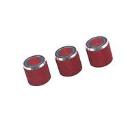 ibasenice 3pcs Red Button Blue Ring Guitar Tone Volume Metal Control Knobs for Electric Guitar Bass Parts Replacement