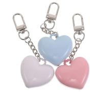 ibasenice 3pcs Refillable Empty Eyeshadow Palette with Mirror and Keychain, Heart-shaped Plastic Makeup Organizer Box for Travel, Portable Small Eyeshadow Containers for Women