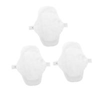 ibasenice 3pcs Reusable Menstrual Pads Washable Cotton Sanitary Napkins with Snaps Panty Liners for Women Organic Undyed Cotton Period Pads