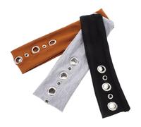ibasenice 3pcs Rock Style Headband Eyelet Design Elastic Cloth Headbands for Women Punk Hairband for Party Holiday Festival