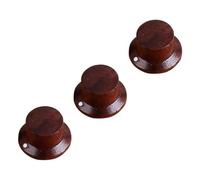 ibasenice 3pcs Rosewood Guitar Knobs White Dots for Electric Guitar Bass Effect Pedal Control Knobs Wood Instrument Accessories for Tuners