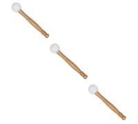 ibasenice 3pcs Rubber Singing Bowl Percussion Stick Crystal Bowl Rapping Stick Buddha Sound Percussion for Sound Therapy Instrument Musical Instrument Accessory for Home Use
