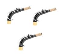 ibasenice 3pcs Saxophone Neck for Alto Saxophone Curved Brass Design Cork Stable Mouthpiece Replacement for Enhanced Sound Quality for Musicians and Performers