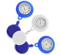 ibasenice 3Pcs Silicone Nurse Pocket Watch Stretchable Hanging Fob Watch for Doctors and Nurses with Round Dial Portable Medical Pocket for Hospital Use Assorted Style