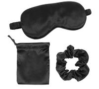 ibasenice 3pcs Silk Sleeping Mask Set with Headband and Storage Bag Light-Blocking Eye Cover for Travel Home Flight Train Fits Stress Relief and Muscle Relaxation Gift for Men Women
