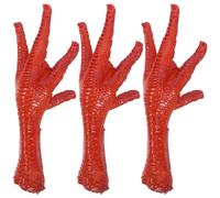 ibasenice 3pcs Simulated Chicken Feet Fake Food Model for Restaurant Display Prop Realistic Imitation Chicken Feet for Kitchen Decor Food Photography Background Props