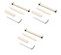 ibasenice 3pcs String Acoustic Guitar Parts Bone Nut Bridge Pins Pom Hard Guitar Saddle Nut Replacement Set