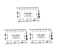 ibasenice 3pcs String Guitar Accessories String Instrument Gauge Ruler Easy to Use Learn Fast Guitar Tuning Tool