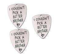ibasenice 3pcs Style Guitar Plectrums Titanium Steel Letter Engraved Electric Acoustic Guitar Picks Musical Instruments Accessory