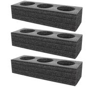 ibasenice 3pcs Takeout Cup Carrier Food Drink Holder with Stable Holding Pearl Wool Material for Fast Service Restaurants and Takeaways, Practical Black Cup Carry Tray