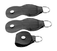 ibasenice 3pcs Thick Guitar Picks Storage Box Keychain Plectrum Holder Case Fake Leather