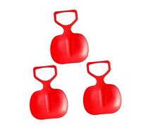 ibasenice 3pcs Thickened Plastic Snow Sled Set for Kids Sturdy Downhill Snow Slider Outdoor Winter Grass Board for Sliding Random Color
