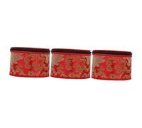 ibasenice 3pcs Tibetan Singing Bowl Case Smooth Zipper Storage Bag for Prayer Bowl