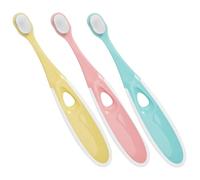 ibasenice 3pcs Toothbrush Soft Bristles Ergonomic Handle Oral Cleaner PP Material Suitable for Travel and Small Hands Random Color