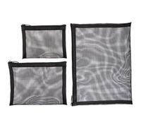 ibasenice 3pcs Travel Toiletry Bags Mesh Makeup Bag with Zipper Large Capacity Nylon Cosmetic Storage Pouch Tear-Resistant Portable Makeup Holder for Travel and Personal Home Use