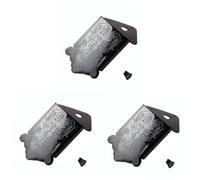 ibasenice 3pcs Triangle Mandolin Tailpiece Cover Screws Black Chrome Material Flower Pattern b