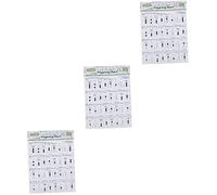 ibasenice 3pcs Trumpet Chord Chart Visual Learning Aid Wall Poster Diagrams Easy Practice