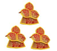ibasenice 3pcs Vajra Bell Storage Bag Handmade Nepal Style Pouch for Musical Instruments and Tear-resistant for Protecting and Organizing Vajra Bells Design