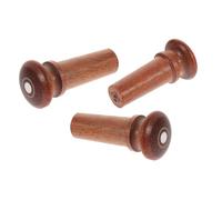 ibasenice 3pcs Violin Tailpiece Endpin Pegs 4/4 4/3 Size Red Date Wood Musical Instrument Accessories Violin Bridge Screws Parts for String Instrument Repair