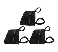 ibasenice 3pcs Wheelchair Side Bag Organizer with Cup Holder and Reflective Strip Multipocket Oxford Fabric Armrest Pouch for Walker Electric Scooter Lightweight and Storage Accessory