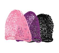 ibasenice 3pcs Women S Crochet Bun Hair Nets Breathable Mesh Hair Covers for Sleeping Work Outdoor Sports Special Events in Purple