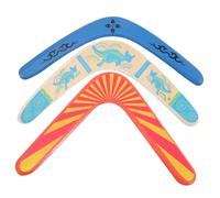 ibasenice 3Pcs Wooden Boomerang Outdoor Throw and Catch for Boys and Family Fun Safe Flying Boomerangs
