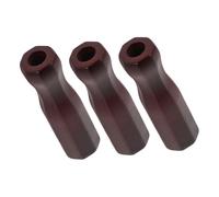 ibasenice 3pcs Wooden Foosball Handles Octagon Non-slip Grips Table Soccer Accessories Natural Finish Replacement Rod End Caps for Standard Football Tables
