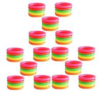 ibasenice 3sets Colorful Toss Rings Inner Diameter Hollow Plastic Throwing Rings for Games for Indoor and Outdoor Activities Promote Eye Hand Coordination Random Color 25pcs*3