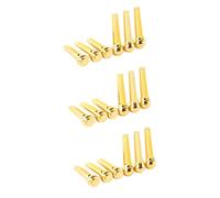 ibasenice 3sets Guitar Pegs Acoustic Guitar Saddle Bridge Replacement Brass Bridge Pins Set 6pcs*3