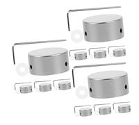 ibasenice 3sets Metal Guitar Effect Pedal Footswitch Toppers for Guitar Pedals Protecting Foot Nails from Scratches for Live Performances and Studio Use