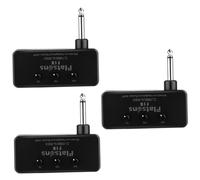 ibasenice 3sets Mini Guitar Bass Headphone Portable Pocket Amplifier for Guitars Basses Ukuleles Design for Use Battery Operated Aaa