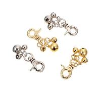 ibasenice 3sets Pet Collar Bell Pendant Key Chain with Zinc Alloy Bells Lightweight Keyring for Cats Dogs Sweet Charm for Collars for Pet Accessories and Decoration 4pcs*3