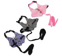 ibasenice 3Sets Rabbit Vest with Leash Kit Stylish Bunny Harness for Outdoor Activities Comfortable for Daily Walks Weekend Parties