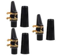 ibasenice 3sets Saxophone Kit Cushions Caps and Reeds Alto Saxophone Mouthpiece Accessories for Improved Intonation and Sound Quality for Musicians and Students