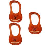 ibasenice 3sets Wooden Lyre Harp Musical Instrument for Adults Instrument Strings Delicate Design for Home Decor and Playing
