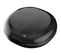 ibasenice 4-Compartment Gray Pill Organizer Medicine Dispenser Small Sealed Travel Case Portable Medicine Organizer for Daily and Travel Use