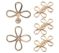 ibasenice 4 Pairs Lightweight Golden Zinc Alloy Chinese Style Decorative Buttons for Sewing Hanfu Shawl Dress Buckles DIY Clothes Accessories with Classic and Elegant Design