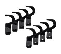 ibasenice 4 Pairs Wall Mount Baseball Bat Holder Acrylic and Metal Bat Display Rack for Sports Fans Collectors Horizontal Stick Storage Black