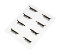ibasenice 4 Pairs Waterproof Black Plastic Eyeliner Tape False Lashes with Adhesive Strip for Festivals and Daily Life Eye Makeup to Enlarge Your Eyes