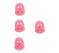ibasenice 4 Pcs Guitar Fingertip Protectors Silicone Finger Caps Snug-fit Easy to Put and Take off Pink Small Size for Mandolin and Electric Guitar Beginners Men