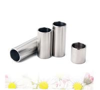 ibasenice 4 Pieces R35 Chromed Steel Guitar Slides Set 28mm, 51mm, 60mm, 70mm Lengths - Silver Finger Tubes for Electric, Acoustic, and Bass Guitar Blues Playing