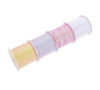 ibasenice 4 Rolls Decorative Silk Thread Rope Sewing Craft Accessories Smooth Threads No Falling Apart for Stitching and Sewing