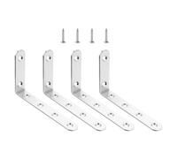 ibasenice 4 Set L Brackets for Shelves, 125x75mm Decorative Corner Brace | Heavy Duty Stainless Steel, Right Angle Bracket, Includes Screws, Structural Joint Support, Table Leg Hardware