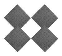 ibasenice 4 Sheets PVC Blind Bricks Grey Dot Paving Blind Boards for Pathway Outdoor Floor Stickers Easy Peel Adhesive Sidewalk Tiles for Garden and Road Use