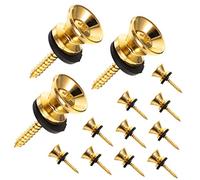 ibasenice 40 Sets Guitar Strap Buttons Metal Buttons for Guitar Strap Locks Locks Prevent Falling Buckles